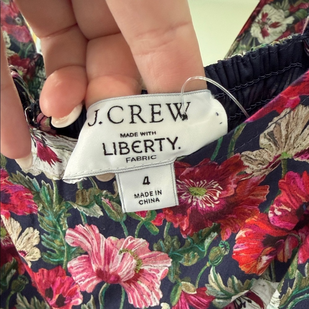 J. Crew Puff-sleeve mini dress in Liberty® poppy Amelie floral - Picture 2 of 4